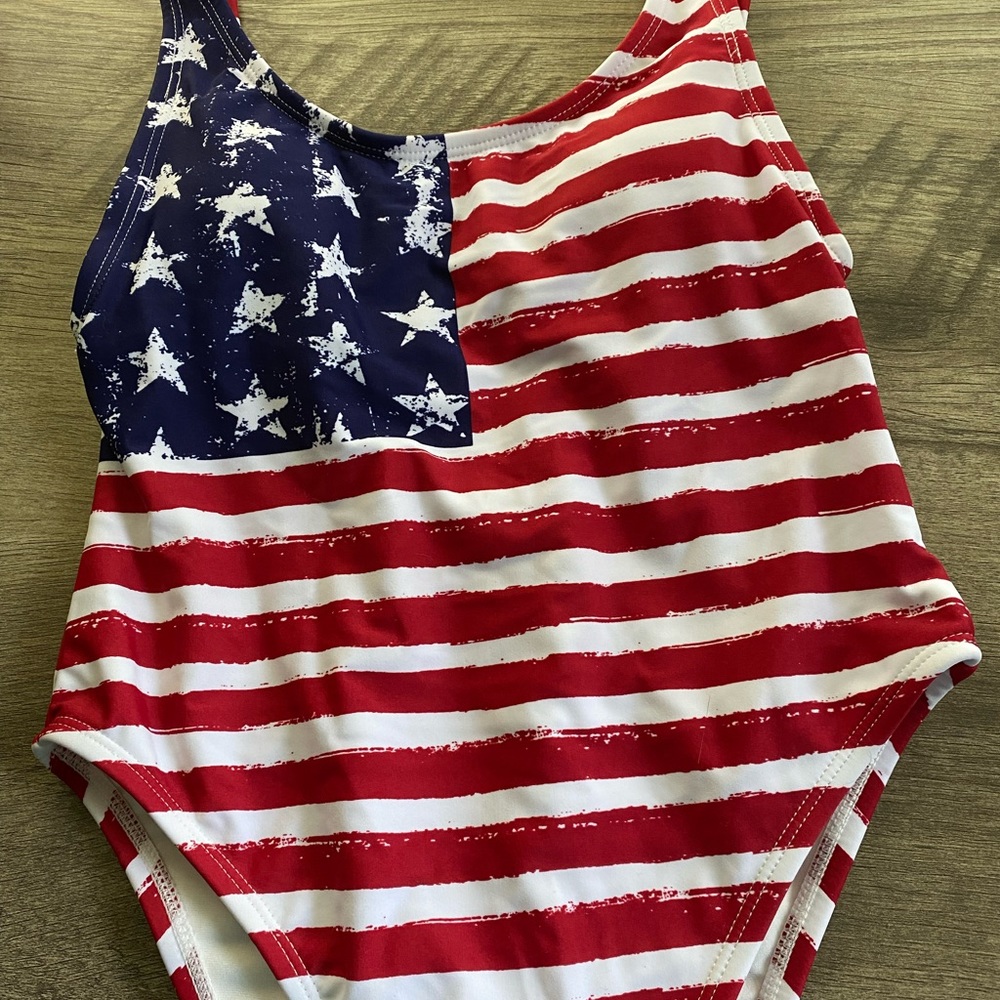 american flag one piece bathing suit